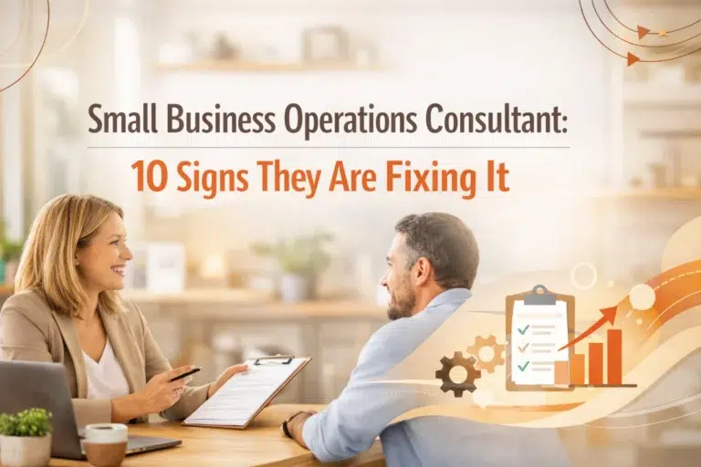 Small Business Operations Consultant: 10 Signs They Are Fixing It