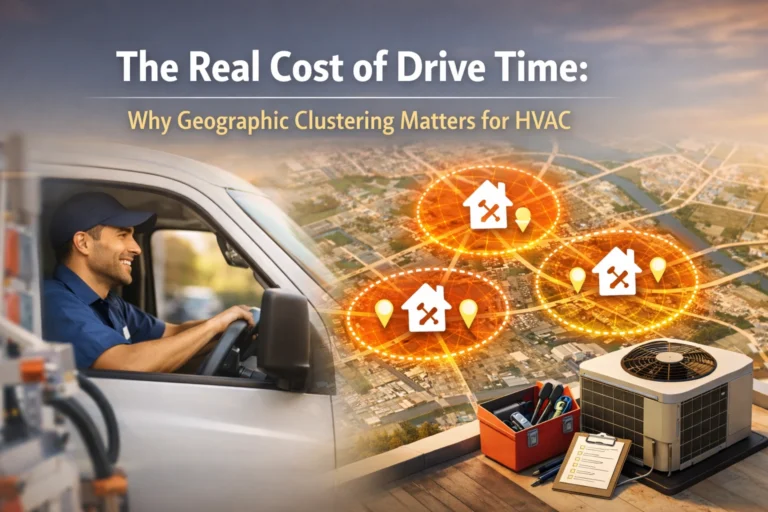 The Real Cost of Drive Time: Why Geographic Clustering Matters for HVAC