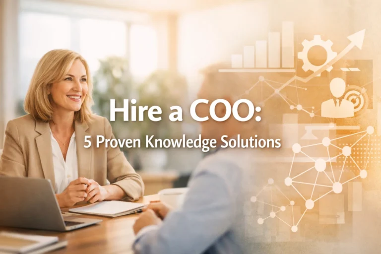 Hire a COO: 5 Proven Knowledge Solutions