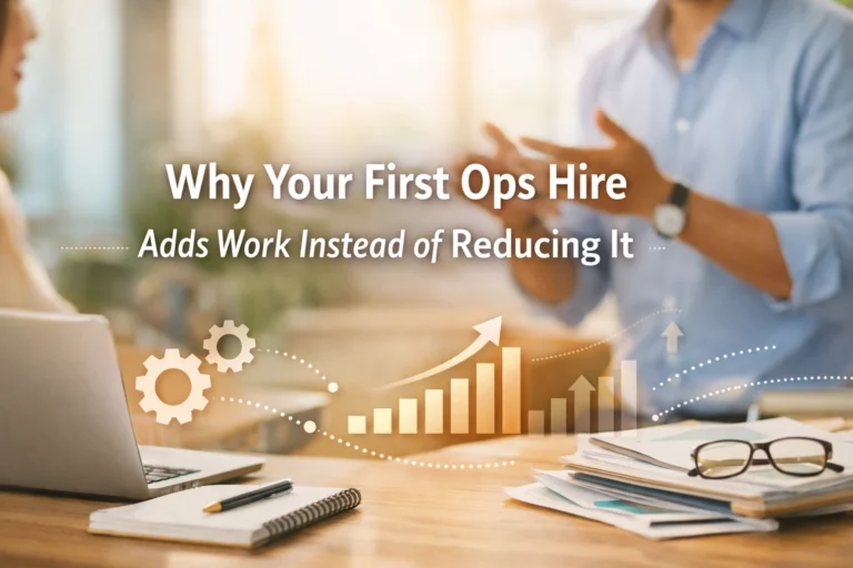 Why Your First Ops Hire Adds Work Instead of Reducing It