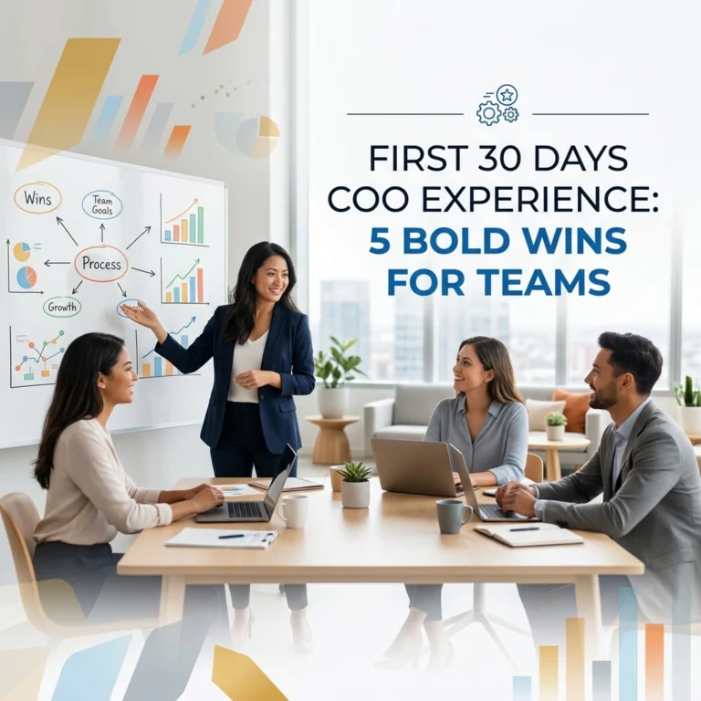 First 30 Days COO Experience: 5 Bold Wins for Teams