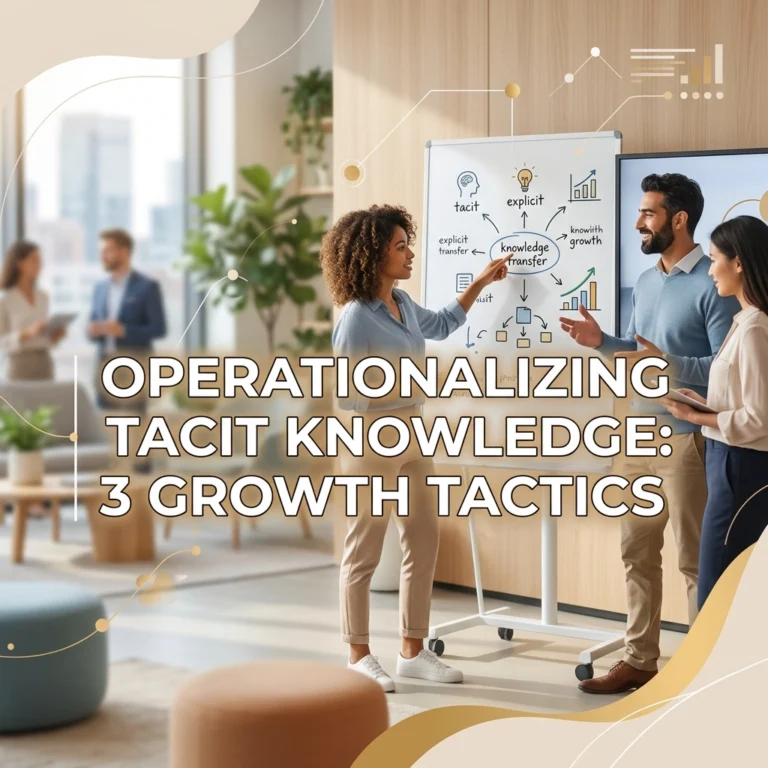 Operationalizing Tacit Knowledge: 3 Growth Tactics