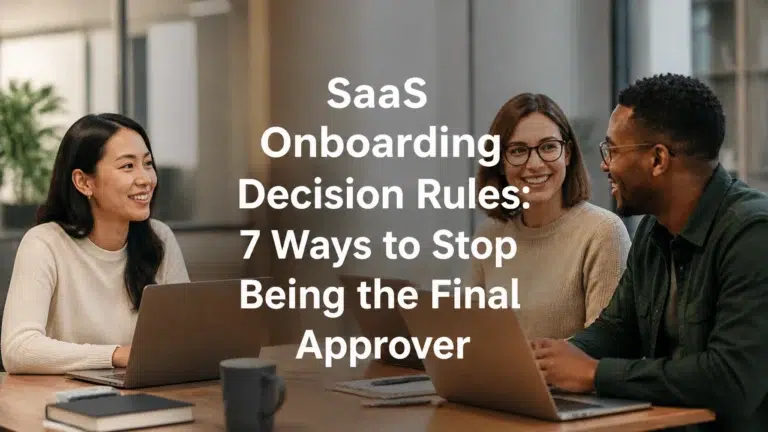 SaaS onboarding decision rules