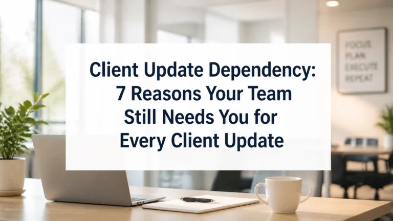 Client Update Dependency: 7 Reasons Your Team Still Needs You for Every Client Update