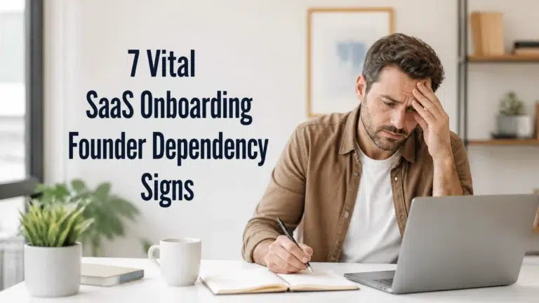 SaaS Onboarding Founder Dependency: 7 Vital Signs